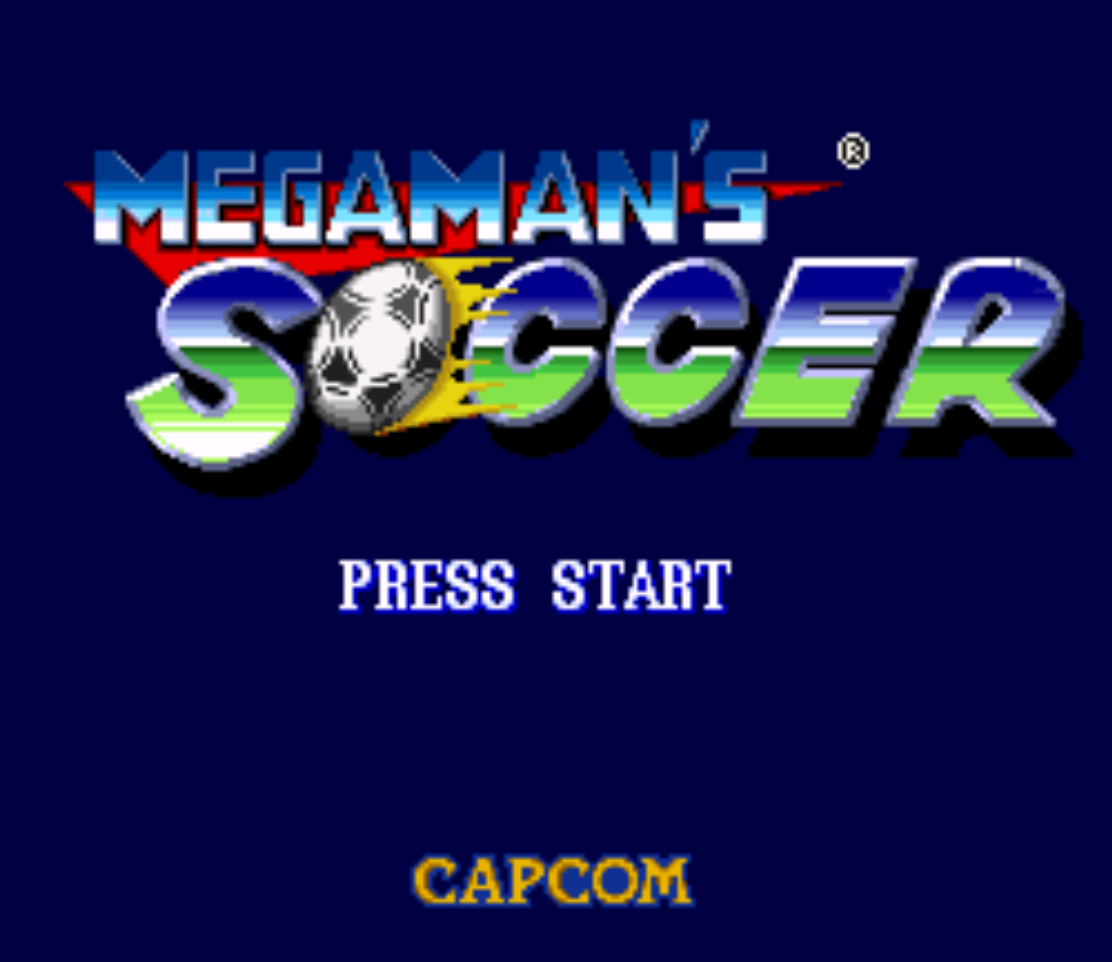 Mega Mans Soccer Title Screen